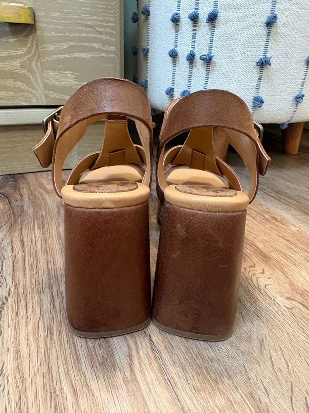LIKE NEW Kork-Ease Macey Ankle Strap Sandal Leather Size 8 - Picture 10 of 13